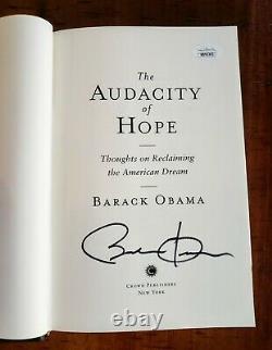 Président Barack Obama Hand Signé L’audace De L’espoir Livre Jsa Loa