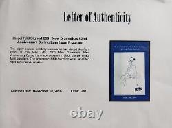 Programme signé à la main par le caricaturiste Al Hirschfeld - JG Autographs COA