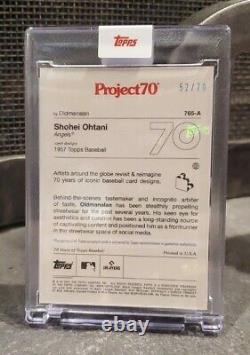 Projet Topps 70 #765 Shohei Ohtani Par Oldmanalan Auto Sur Carte #/70 Mvp