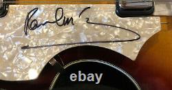 Psa / Adn Beatles Paul Mccartney Signé Guitare Basse Autographié Hofner Gaucher