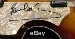 Psa / Adn Beatles Paul Mccartney Signé Guitare Basse Autographié Hofner Gaucher