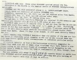 RARE ! 1969 LE PROJET PIONNIER 9 Autographes signés à la main par des scientifiques de la NASA