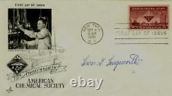 RARE! Biochimiste Lewis G Longsworth FDC signé à la main daté de 1951