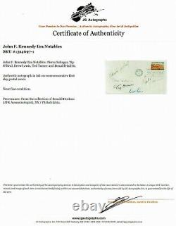 RARE! Célébrités de l'époque Kennedy signées à la main (X5) FDC datées de 1964 JG Autographs COA