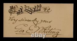 RARE ! Compositeur George Whiting, Signature originale à la main, 3.12X1.5 AMQS, JG Autographs COA