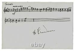 RARE! Corniste canadien Harry Freedman signé à la main AMQS JG Autographs COA