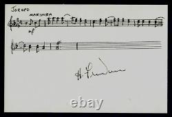 RARE ! Hautboïste Harry Freedman, signature originale à la main, AMQS, certificat d'authenticité de JG Autographs.