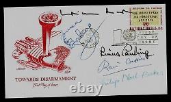 RARE! Lauréats du prix Nobel signés à la main (X5) FDC datés de 1967 JG Autographs COA