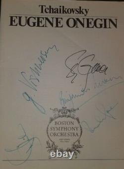 RARE ! Légendes de l'opéra Programme du Boston Symphony signé à la main par JG Autographs