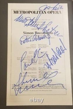 RARE ! Programme Simon Boccanegra signé à la main (X6) JG Autographs COA