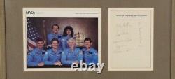 RARE STS-41-D Signé à la main par Judy Resnick et l'équipage sur du papier à en-tête de la Chambre des représentants des États-Unis