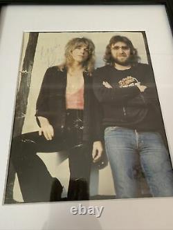 Randy Rhoads Hand Signed Autographed Framed 8x10 Image Coa Ozzy Guitariste Rare