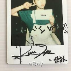 Rare Astro Mwave Officiel Sanhá Signée À La Main Autograph Réel Polaroid Eunwoo