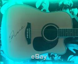 Rare Encadrée Ed Sheeran Signée À La Main Guitar + X ÷ Avec Photo Et Coa