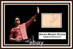 Rare Hand Signé Autographe De L'acteur De Bolywood Shahrukh Khan Baadshah De Bollywood