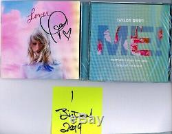 Rare Livret Pour Amoureux Autographié Et Signé Par Swift Taylor Swift + Me! CD Single Avec Coa