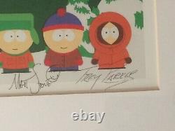 Rare South Park Limited Edition Lithographie Main Signé Autographes Comedy Central