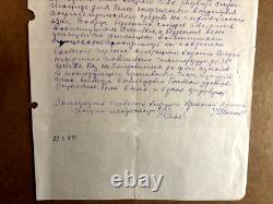 Rare document signé à la main d'Als de Shamov - Chirurgien Général à Nikita Khrouchtchev 1944