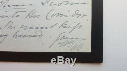 Reine Victoria Autograph Signée À La Main Lettre Windsor Castle Signature Libre