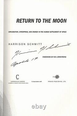 Retour sur la Lune SIGNÉ À LA MAIN par Harrison Schmitt, astronaute d'Apollo 17 Autographe