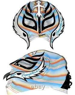 Rey Mysterio Jr 619 Racines Signées À La Main De Combat Masque De Lutte Avec Psa Coa Loa