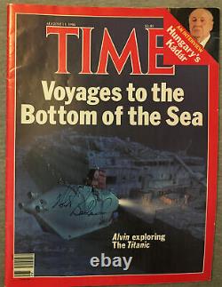 Robert Ballard Titanic Signé À La Main Magazine 1986 Avec Coa