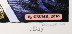 Robert Crumb Louis Armstrong Jazz Poster Limité À La Main Numéroté / Autographié