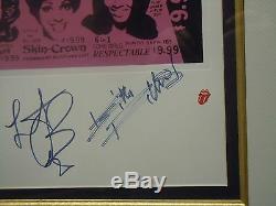 Rolling Stones Autographs 12 90 Epuisé Signée À La Main Some Girls Imprimer Beatles