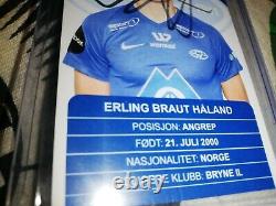 Rookie Erling Braut Haaland Hand Signed Officiel Molde Fk Autograph Card 2018