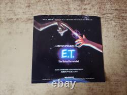 SIGNATURE MANUSCRITE 1980s VG++ THÈME DE STEVEN SPIELBERG E. T. SEULEMENT LA Housse 45