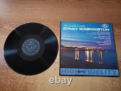 SIGNÉ À LA MAIN en 1962 VG+ Dinah Washington Pour les Amoureux Solitaires LP33