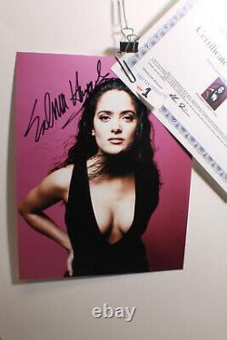 Salma Hayek Signé À La Main Sexy Hot 8x10 Photo Coa Memory Lane Autographes Doc2341