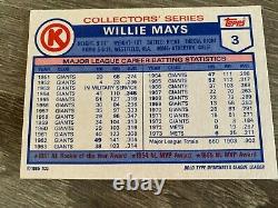 Série De Collectionneurs 1985 Signé À La Main Par Willie Mays