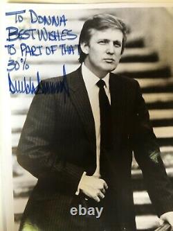 Sharpie Signature Président Donald Trump Main Signée Photo Autographiée À Donna