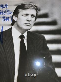 Sharpie Signature Président Donald Trump Main Signée Photo Autographiée À Donna
