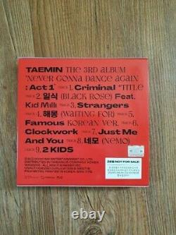 Shinee Taemin Promo Album Autographié Signé À La Main