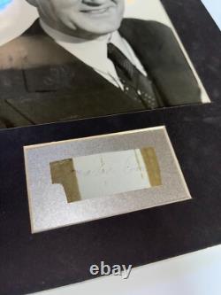 Signature manuscrite de Donald Crisp encadrée avec photographie