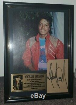 Signé À La Main Par Michael Jackson Avec Coa Rare Gold Autographed Autographed Display