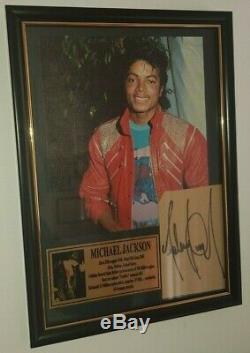 Signé À La Main Par Michael Jackson Avec Coa Rare Gold Autographed Autographed Display