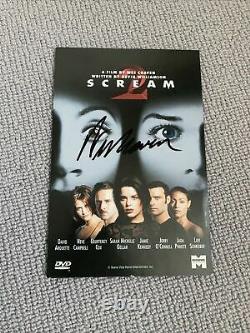 Signé À La Main Wes Craven Scream 2 DVD Insert Miramax Uk Rare Film Autographe Memora