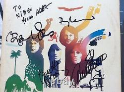 Signé X 4 Abba Autograph De L'album Signé À La Main Japon Agnetha Annifrid Bjorn Benny