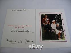 Signée À La Main Et Le Prince Charles Princesse Diana Carte De Noël