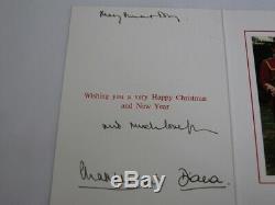 Signée À La Main Et Le Prince Charles Princesse Diana Carte De Noël