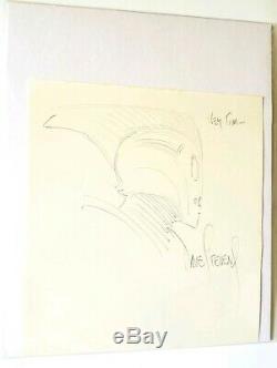 Signée À La Main Tirée Par The Stevens Dave Rocketeer Casque Sketch Art Comic Autograph