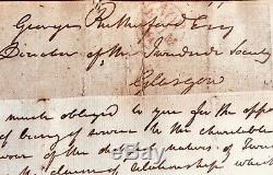 Sir Walter Scott Célèbre Auteur (ivanhoe) Main Signée Lettre Daté 1815 Véritable