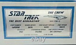 Star Trek The Next Generation Tng Cast Hand Signé Photo 118/2500 Coa Nouveau