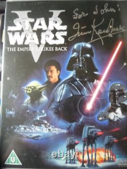 Star Wars IRVIN KERSHNER signé à la main DVD de L'Empire contre-attaque
