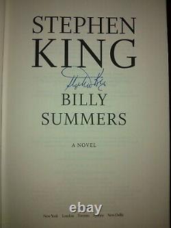 Stephen King 1ère Édition Billy Summers Livre Autographié Et Signé À La Main