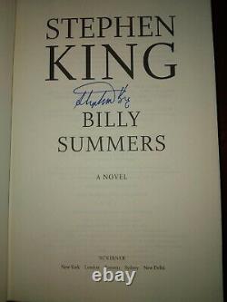 Stephen King 1ère Édition Billy Summers Livre Autographié Et Signé À La Main