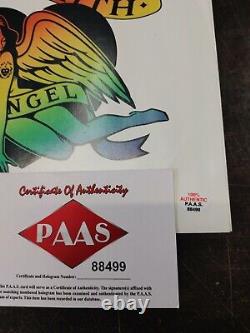 Steven Tyler a signé à la main le 45 tours d'Aerosmith 'Angel' - 100% authentique. Certificat d'authenticité de P.A.A.S.